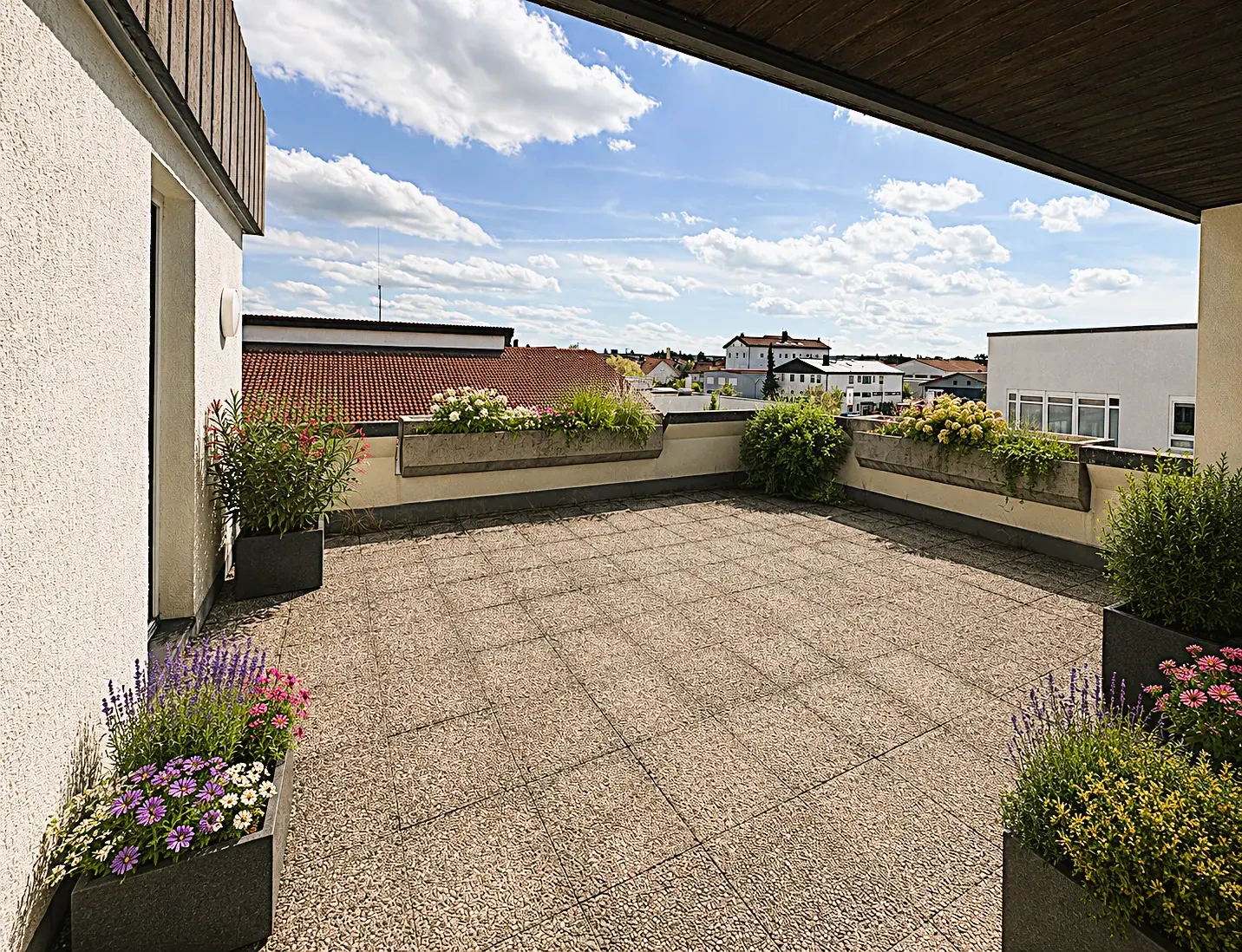 Dachterrasse, virtuelle Begrünung