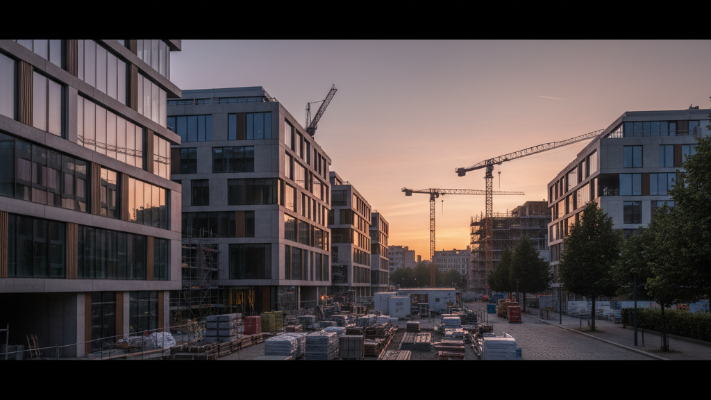 Baubeginn für das Projekt Neue Mitte York in Münster – KI-generiertes Symbolbild