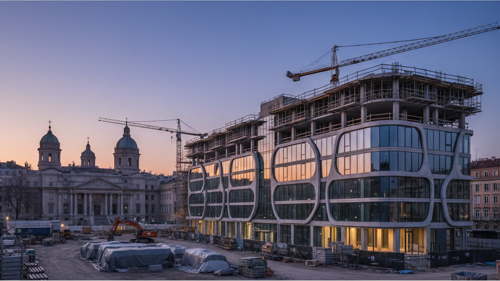 ECKPFEILER Immobilien Gruppe eröffnet Holzbau-Quartier HOKI-Living in Holzkirchen – KI-generiertes Symbolbild