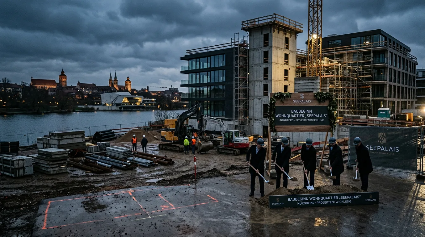 Baubeginn für das Wohnquartier „Seepalais“ in Nürnberg