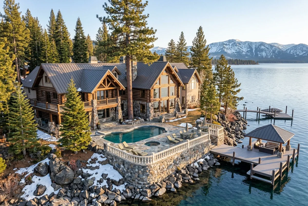 Mike Love bietet Lake Tahoe Anwesen für 43 Millionen Dollar an – KI-generiertes Symbolbild