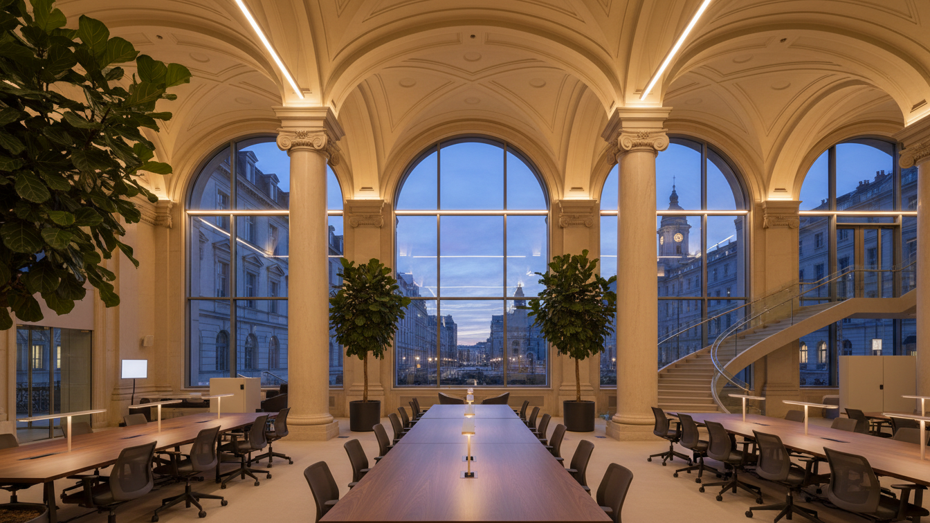 ROSA-ALSCHER Group vermietet Bürofläche im ZAM SPACES in München-Freiham – KI-generiertes Symbolbild