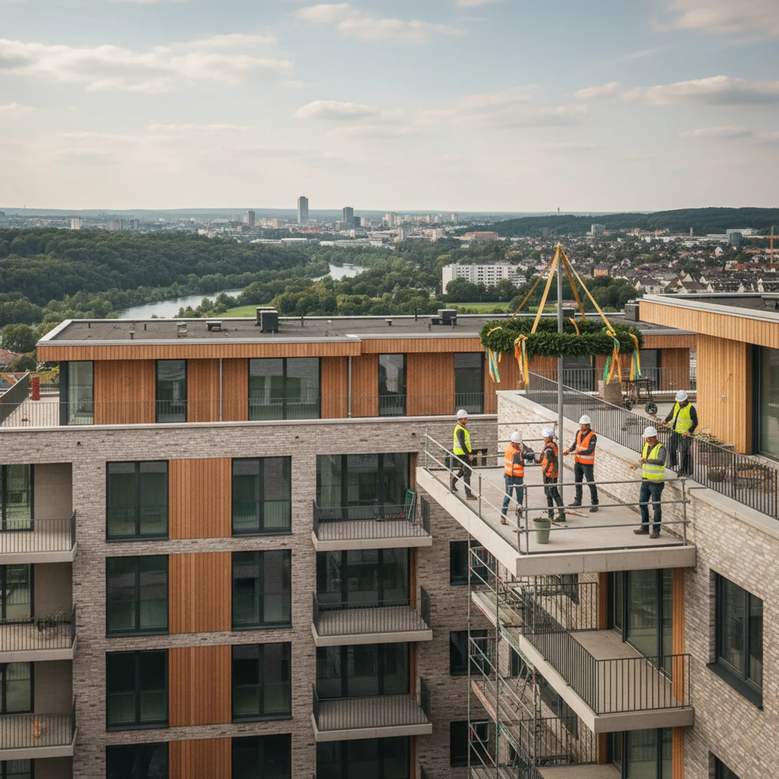 VIVAWEST feiert Richtfest für 44 Wohnungen in Heisingen