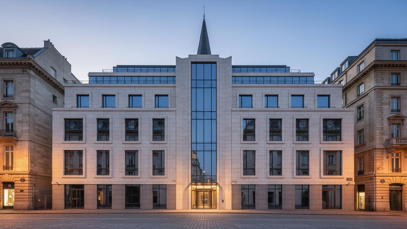 Deutsche Pfandbriefbank finanziert neues Polizeipräsidium Essen – KI-generiertes Symbolbild