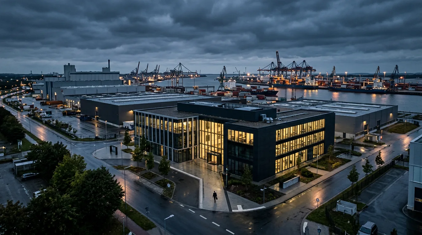 Industrieareal in Bremerhaven vermittelt