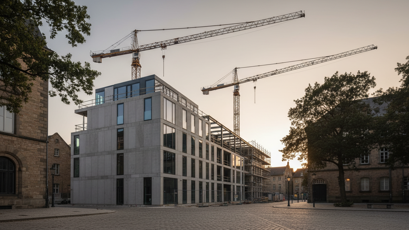 SQUARE PARKS expandiert im Segment urbaner Gewerbeparks – KI-generiertes Symbolbild
