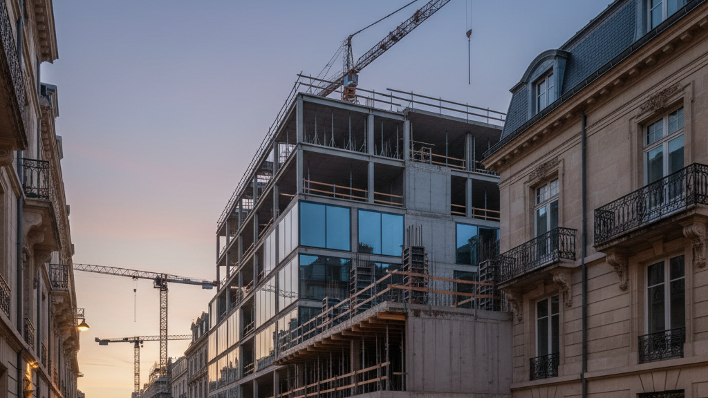 STRABAG Real Estate feiert Richtfest für das SEED in Frankfurt am Main – KI-generiertes Symbolbild
