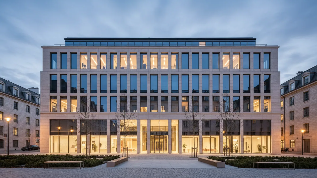 VALUES Real Estate sichert Hotelbetrieb im QF-Quartier Dresden durch langfristigen Pachtvertrag mit The Cloud One Hotels – KI-generiertes Symbolbild